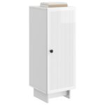 vidaXL Servírovacia skriňa Biela s vysokým leskom 33 x 34,5 x 90 cm – Obrázok 3