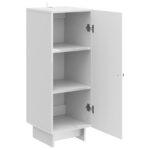 vidaXL Servírovacia skriňa Biela s vysokým leskom 33 x 34,5 x 90 cm – Obrázok 5