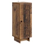 vidaXL Servírovacia skriňa Staré drevo 33 x 34,5 x 90 cm – Obrázok 2
