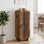 vidaXL Servírovacia skriňa Staré drevo 33 x 34,5 x 90 cm – Obrázok 4