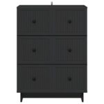 vidaXL Zásuvkový kabinet Čierna 66 x 34,5 x 90 cm Kompozitné drevo – Obrázok 4