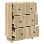vidaXL Zásuvkový kabinet Dub sonoma 66 x 34,5 x 90 cm Kompozitné drevo – Obrázok 3