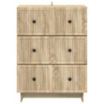 vidaXL Zásuvkový kabinet Dub sonoma 66 x 34,5 x 90 cm Kompozitné drevo – Obrázok 4