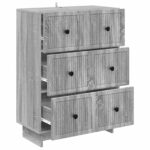 vidaXL Zásuvkový kabinet Sivá sonoma 66 x 34,5 x 90 cm – Obrázok 3