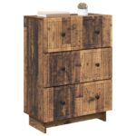 vidaXL Zásuvkový kabinet Staré drevo 66 x 34,5 x 90 cm – Obrázok 2