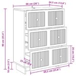 vidaXL Zásuvkový kabinet Staré drevo 66 x 34,5 x 90 cm – Obrázok 9