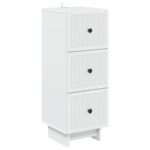 vidaXL Zásuvkový kabinet Biela 33 x 34,5 x 90 cm Kompozitné drevo