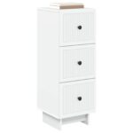 vidaXL Zásuvkový kabinet Biela 33 x 34,5 x 90 cm Kompozitné drevo – Obrázok 2
