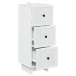 vidaXL Zásuvkový kabinet Biela 33 x 34,5 x 90 cm Kompozitné drevo – Obrázok 3