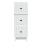 vidaXL Zásuvkový kabinet Biela 33 x 34,5 x 90 cm Kompozitné drevo – Obrázok 4