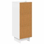 vidaXL Zásuvkový kabinet Biela 33 x 34,5 x 90 cm Kompozitné drevo – Obrázok 6