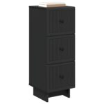 vidaXL Zásuvkový kabinet Čierna 33 x 34,5 x 90 cm Kompozitné drevo – Obrázok 2