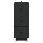 vidaXL Zásuvkový kabinet Čierna 33 x 34,5 x 90 cm Kompozitné drevo – Obrázok 4