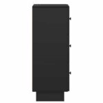 vidaXL Zásuvkový kabinet Čierna 33 x 34,5 x 90 cm Kompozitné drevo – Obrázok 5