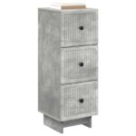 vidaXL Zásuvkový kabinet Betónovo sivá 33 x 34,5 x 90 cm – Obrázok 2