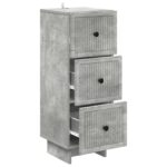 vidaXL Zásuvkový kabinet Betónovo sivá 33 x 34,5 x 90 cm – Obrázok 3