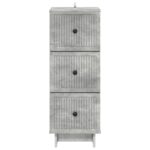 vidaXL Zásuvkový kabinet Betónovo sivá 33 x 34,5 x 90 cm – Obrázok 4