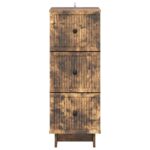 vidaXL Zásuvkový kabinet Dymový dub 33 x 34,5 x 90 cm Kompozitné drevo – Obrázok 4