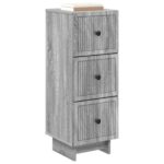 vidaXL Zásuvkový kabinet Sivá sonoma 33 x 34,5 x 90 cm – Obrázok 2
