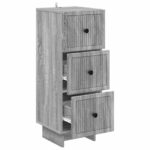 vidaXL Zásuvkový kabinet Sivá sonoma 33 x 34,5 x 90 cm – Obrázok 3