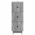 vidaXL Zásuvkový kabinet Sivá sonoma 33 x 34,5 x 90 cm – Obrázok 4
