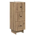 vidaXL Zásuvkový kabinet Dub artisan 33 x 34,5 x 90 cm