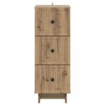 vidaXL Zásuvkový kabinet Dub artisan 33 x 34,5 x 90 cm – Obrázok 4