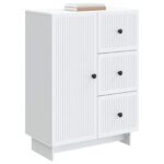 vidaXL Servírovacia skriňa Biela 66 x 34,5 x 90 cm Kompozitné drevo – Obrázok 3