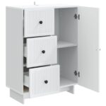vidaXL Servírovacia skriňa Biela 66 x 34,5 x 90 cm Kompozitné drevo – Obrázok 5