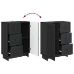 vidaXL Servírovacia skriňa Čierna 66 x 34,5 x 90 cm Kompozitné drevo – Obrázok 10