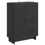 vidaXL Servírovacia skriňa Čierna 66 x 34,5 x 90 cm Kompozitné drevo – Obrázok 2
