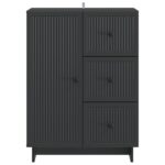 vidaXL Servírovacia skriňa Čierna 66 x 34,5 x 90 cm Kompozitné drevo – Obrázok 6
