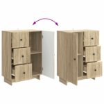 vidaXL Servírovacia skriňa so zásuvkou Dub sonoma 66 x 34,5 x 90 cm – Obrázok 10