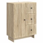vidaXL Servírovacia skriňa so zásuvkou Dub sonoma 66 x 34,5 x 90 cm – Obrázok 2