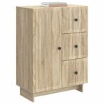 vidaXL Servírovacia skriňa so zásuvkou Dub sonoma 66 x 34,5 x 90 cm – Obrázok 3