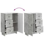 vidaXL Servírovacia skriňa so zásuvkou Betónovo sivá 66 x 34,5 x 90 cm – Obrázok 10
