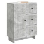 vidaXL Servírovacia skriňa so zásuvkou Betónovo sivá 66 x 34,5 x 90 cm – Obrázok 3