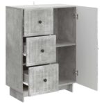 vidaXL Servírovacia skriňa so zásuvkou Betónovo sivá 66 x 34,5 x 90 cm – Obrázok 5