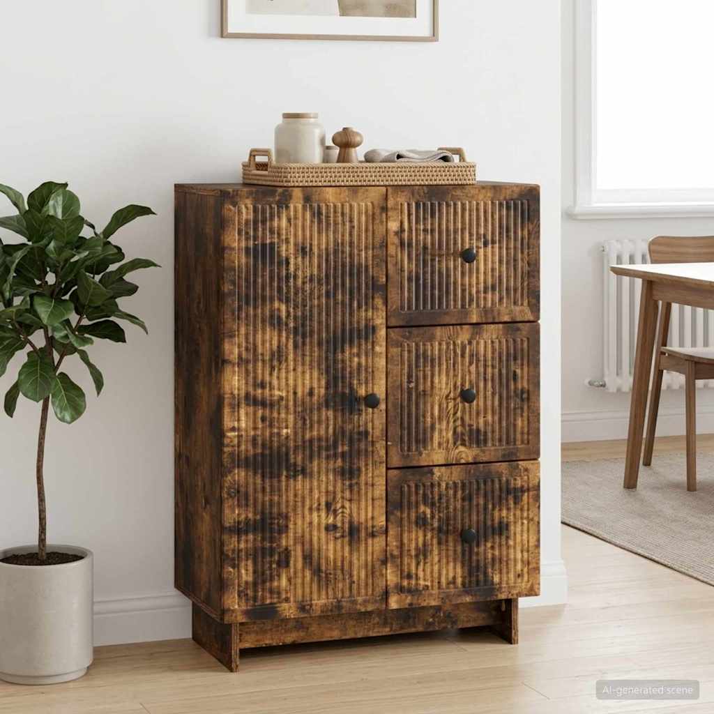 893940_1.jpg vidaXL Servírovacia skriňa so zásuvkou Dymový dub 66 x 34,5 x 90 cm – Obrázok 1
