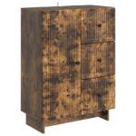 vidaXL Servírovacia skriňa so zásuvkou Dymový dub 66 x 34,5 x 90 cm – Obrázok 2