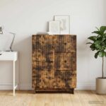 vidaXL Servírovacia skriňa so zásuvkou Dymový dub 66 x 34,5 x 90 cm – Obrázok 4