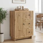 vidaXL Servírovacia skriňa so zásuvkou Dub artisan 66 x 34,5 x 90 cm