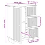vidaXL Servírovacia skriňa so zásuvkou Dub artisan 66 x 34,5 x 90 cm – Obrázok 12