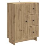 vidaXL Servírovacia skriňa so zásuvkou Dub artisan 66 x 34,5 x 90 cm – Obrázok 2