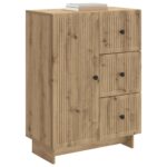 vidaXL Servírovacia skriňa so zásuvkou Dub artisan 66 x 34,5 x 90 cm – Obrázok 3