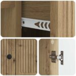 vidaXL Servírovacia skriňa so zásuvkou Dub artisan 66 x 34,5 x 90 cm – Obrázok 9