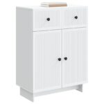vidaXL Servírovacia skriňa Biela 66 x 34,5 x 90 cm Kompozitné drevo – Obrázok 3
