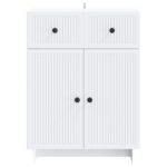 vidaXL Servírovacia skriňa Biela 66 x 34,5 x 90 cm Kompozitné drevo – Obrázok 6