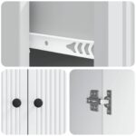 vidaXL Servírovacia skriňa Biela 66 x 34,5 x 90 cm Kompozitné drevo – Obrázok 9