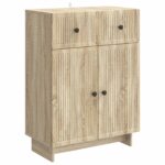 vidaXL Servírovacia skriňa so zásuvkou Dub sonoma 66 x 34,5 x 90 cm – Obrázok 2